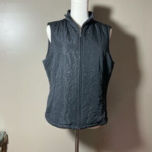 Liz Claiborne Black Quilted Vest